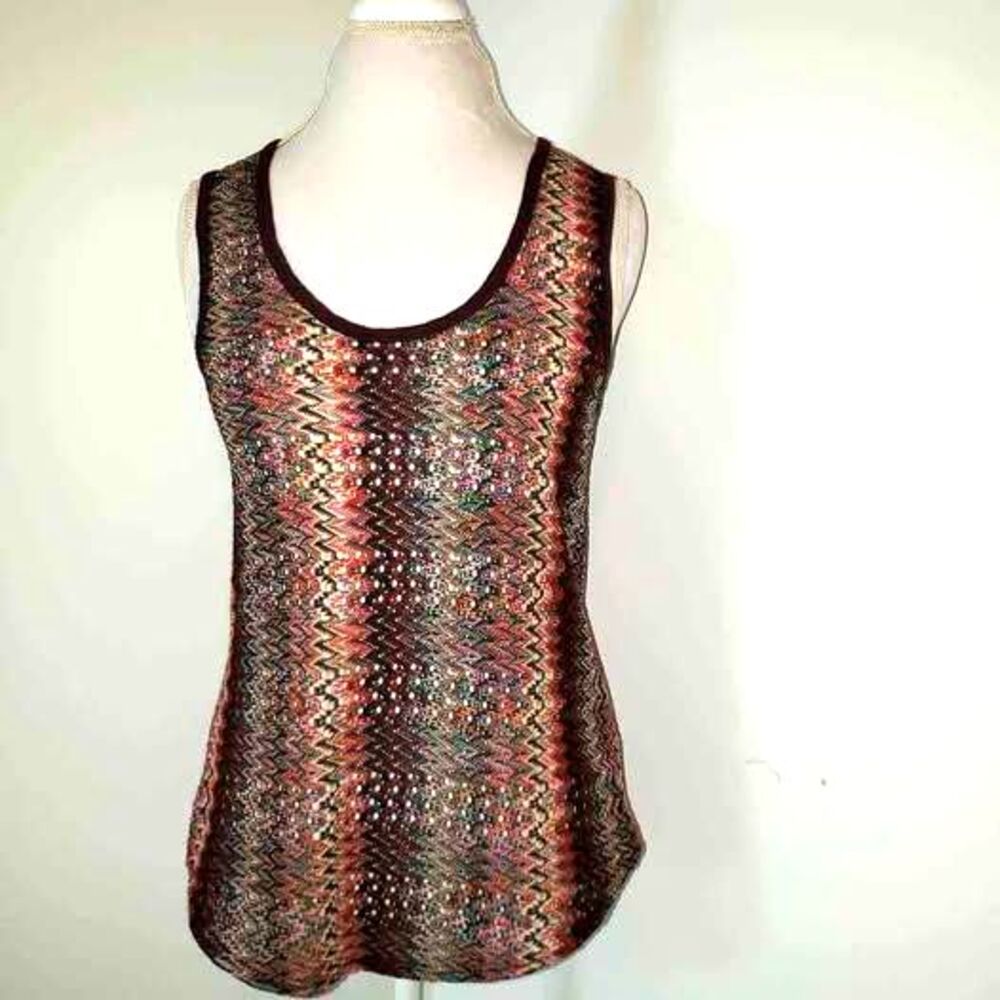 BKE racerback woven top, size LARGE, but runs smaller